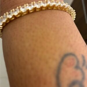 14k Gold Inspired Tennis Bracelet